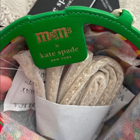 NWT Kate Spade x M&M Green M&M Leather Chained Coin Purse - Picture 5 of 8